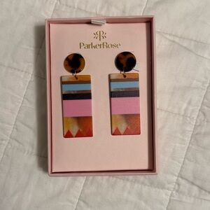 Parker Rose Acrylic Earrings (new)